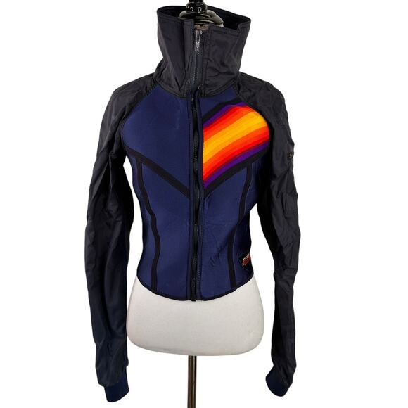 Bare Vintage Women's 80's Retro Wetsuit Zip Up Jacket Size 10 - Picture 1 of 8